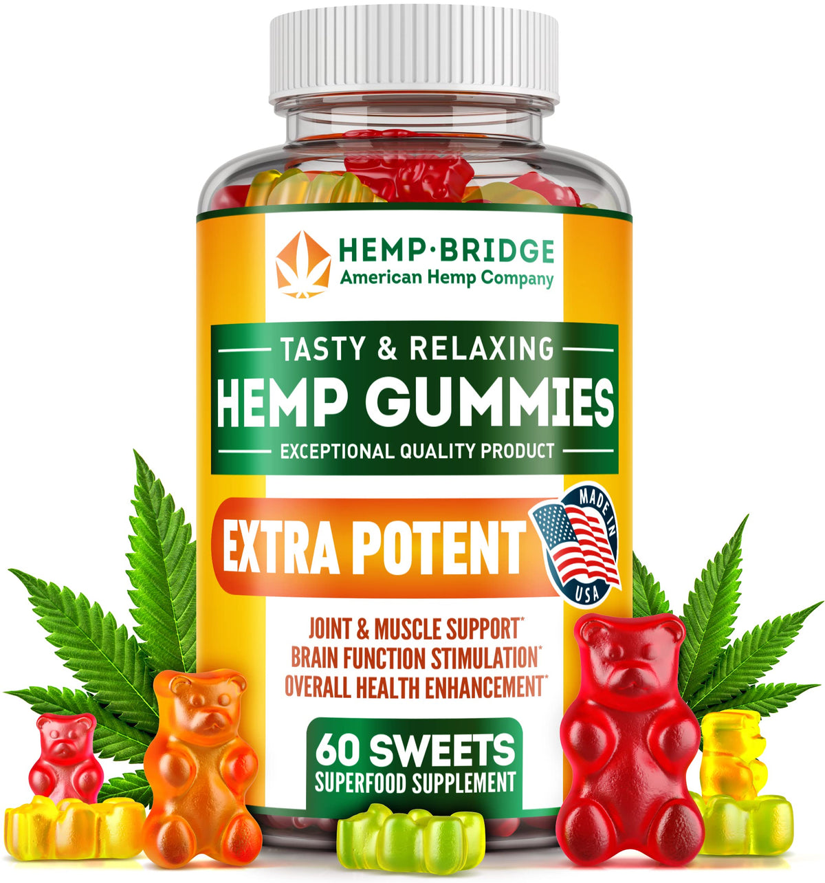 Hemp Gummies with Omega 3 6 9, 60 Count I4781
