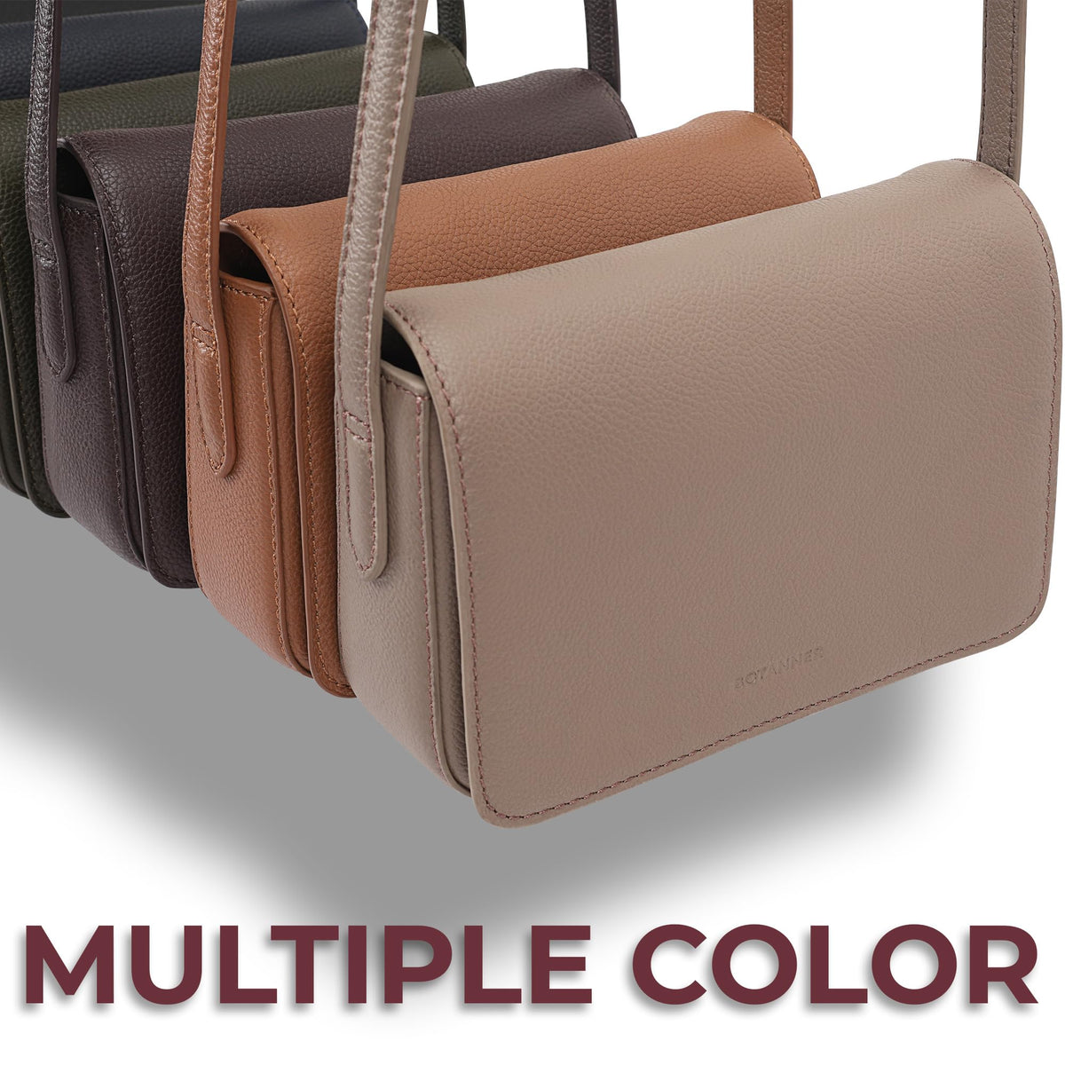 Genuine Leather Crossbody Shoulder Bag with Adjustable Strap N252