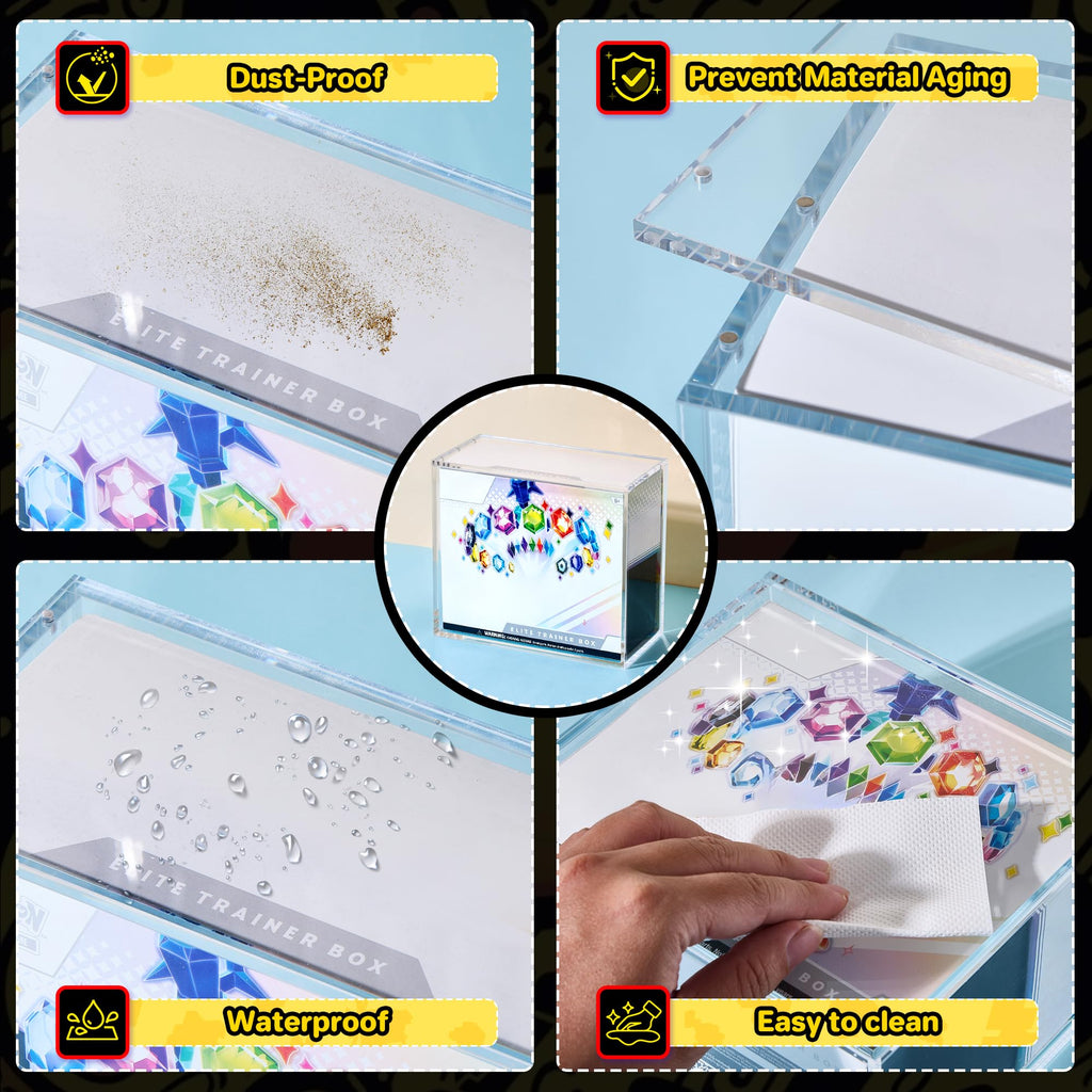2 PCS 5mm Clear Acrylic Display Case Z1732