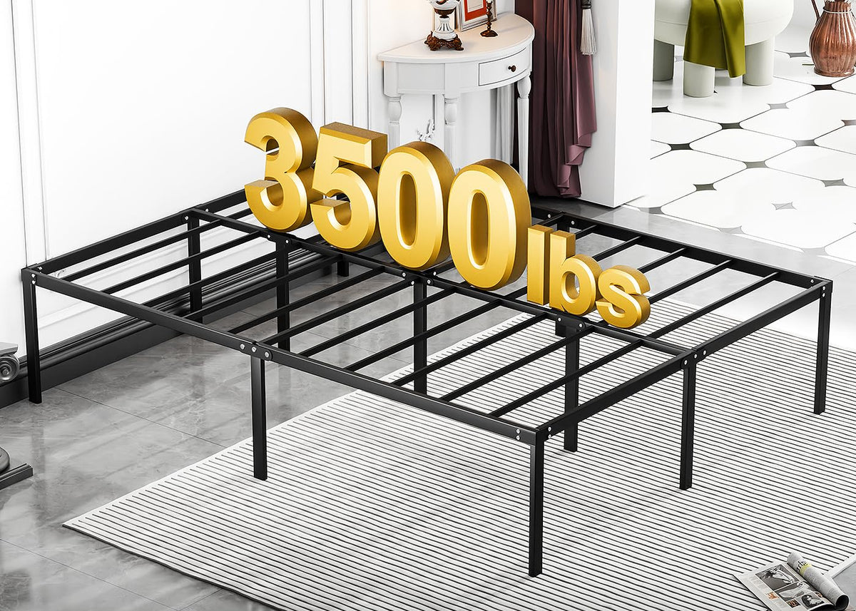 Queen 18 Inch Heavy Duty Metal Platform Bed Frame with Under Bed Storage P769