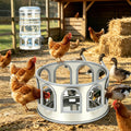 5 Gallon Stainless Steel Poultry Waterer Base with 9 Guarded Drinking Ports K2046
