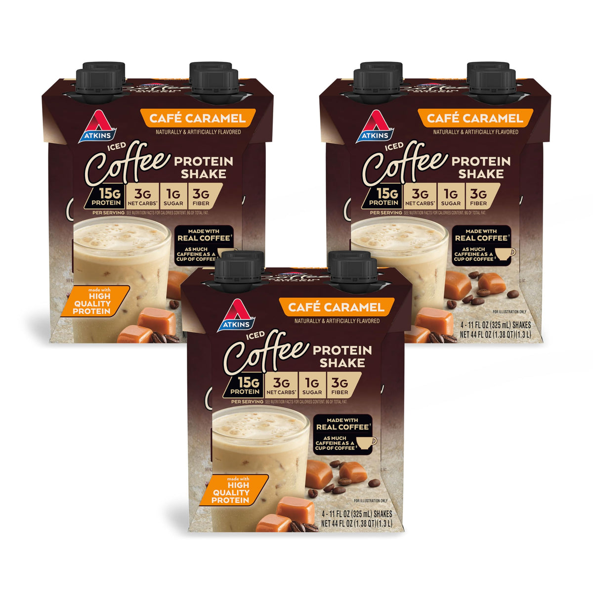 Chocolate Banana & Café Caramel Protein Shake, 15g Protein, Keto Friendly Z59292