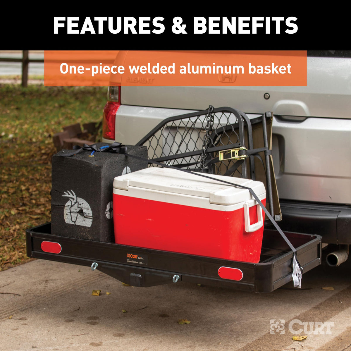 Black Aluminum Hitch Cargo Carrier K54206