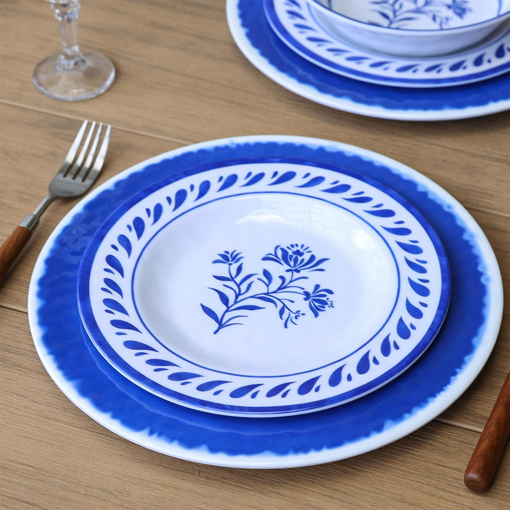 Blue 12-Piece Melamine Dinnerware Set D581488