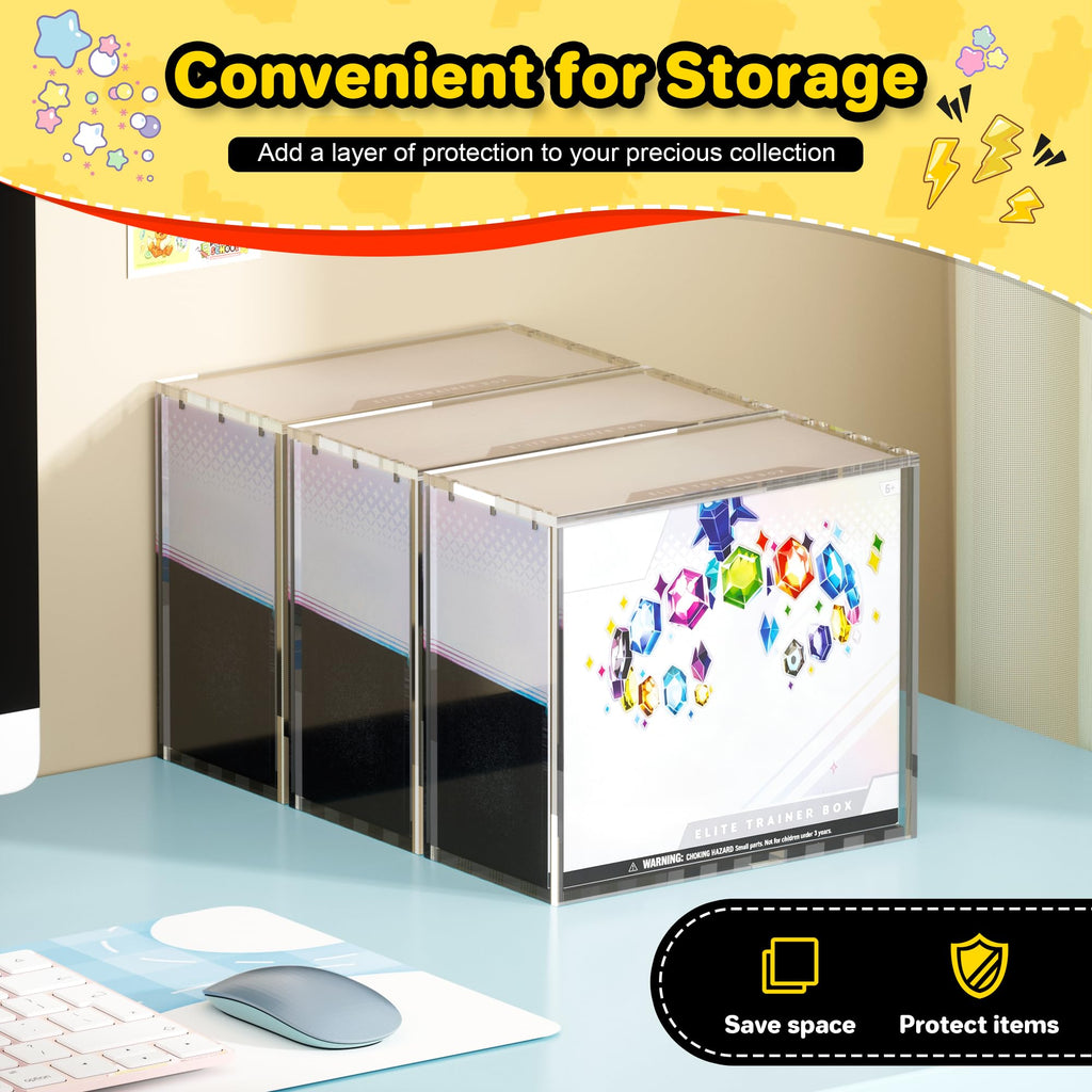 2 PCS 5mm Clear Acrylic Display Case Z1732