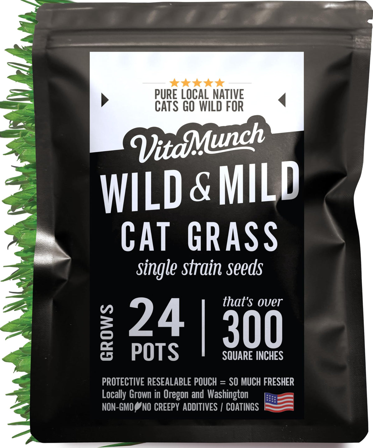 Cat Grass Seed 24 Pots 6 Days Non-GMO U288660