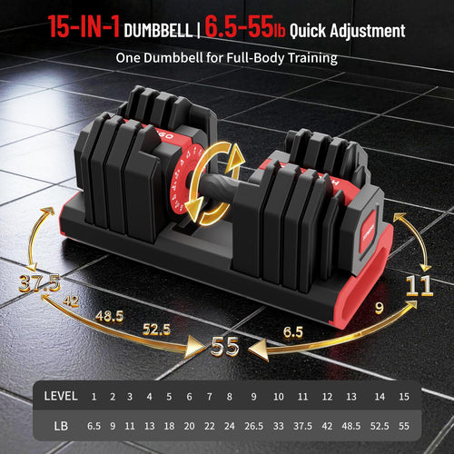 15 in 1 Adjustable Dumbbell Weight E28685