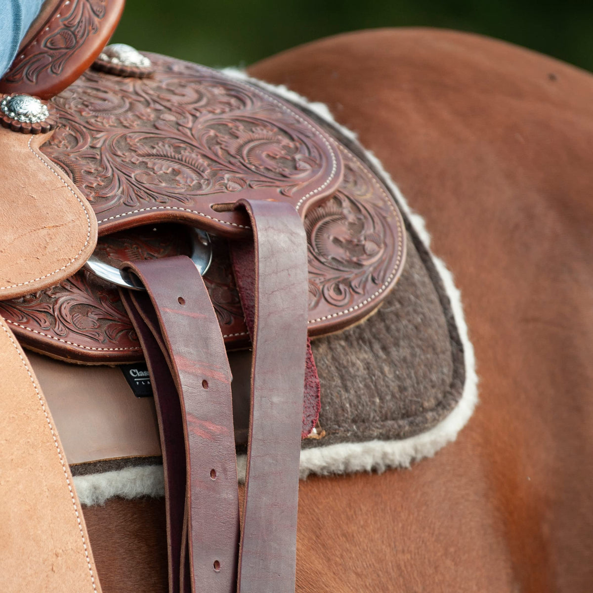 Blended Felt Saddle Pad with Fleece Bottom H4552