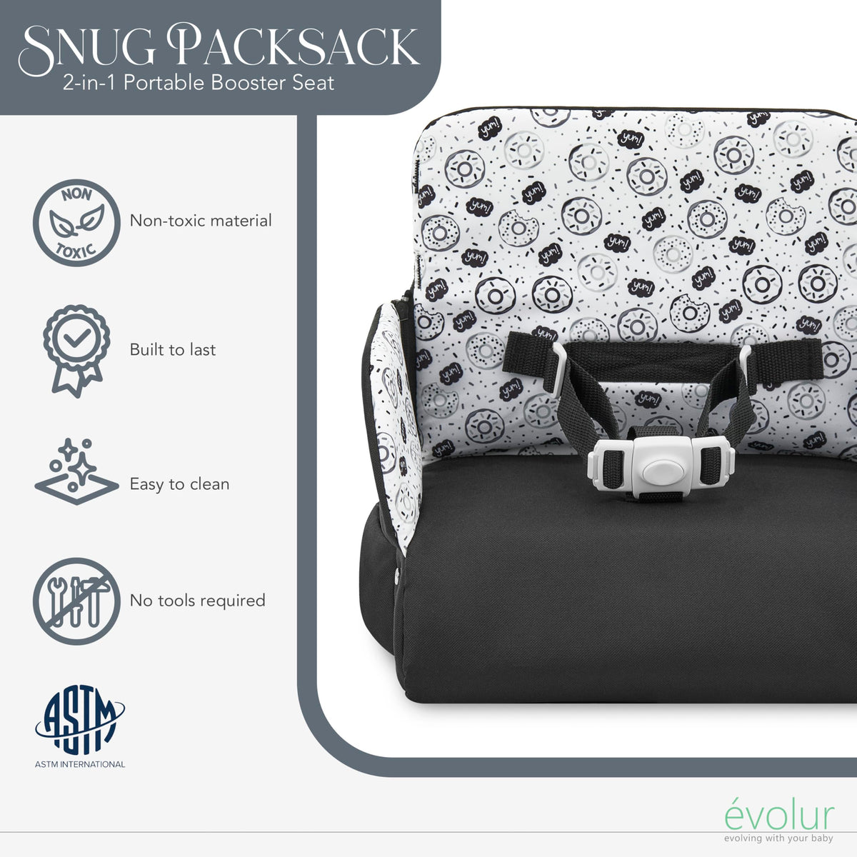 2-in-1 Portable Booster Seat and Travel Bag J371584