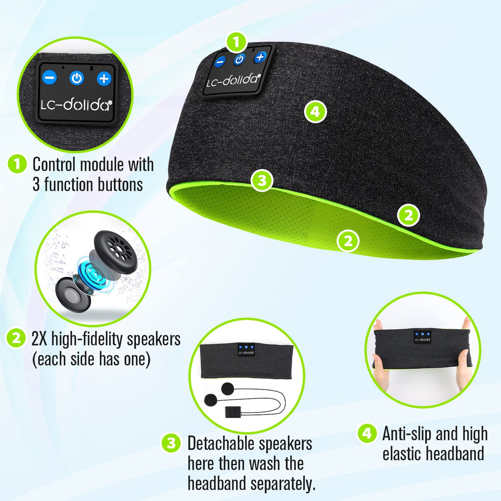 Wireless Bluetooth Headband Headphones Sleep Mask Y6139
