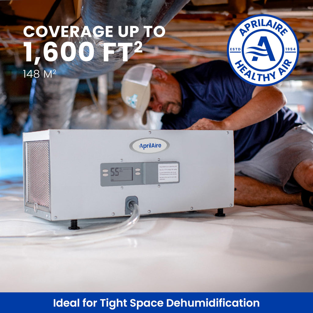 50-Pint Whole-House Dehumidifier with Wi-Fi Thermostat, Drain Hose, Condensate Pump, Bracket, and Hanging Kit R474207
