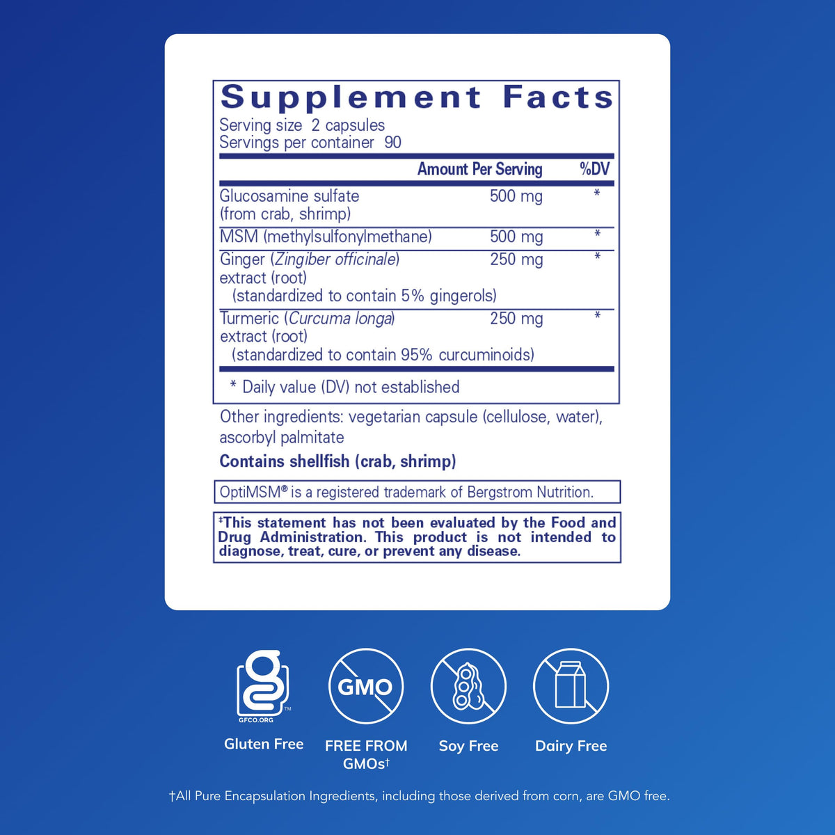 Glucosamine MSM 180 Capsules N495