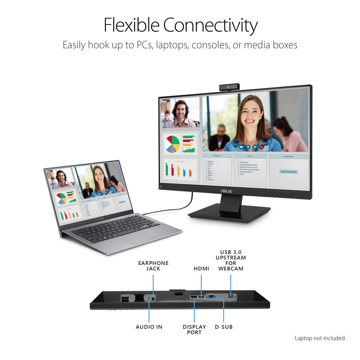 24 Inch 1080P Computer Monitor with Webcam R595
