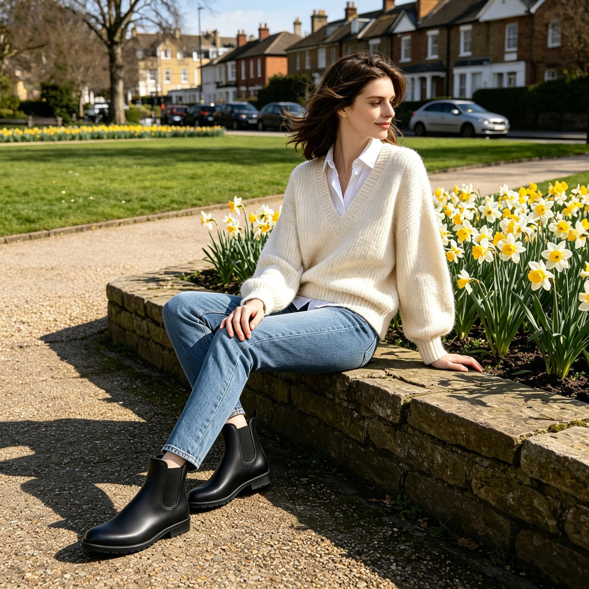 Ankle Rain Boots Waterproof Chelsea Boots O974