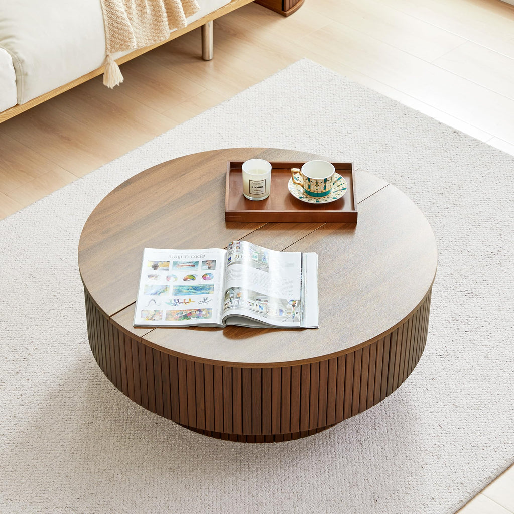 33" Round Lift-Top Coffee Table with Storage H65869