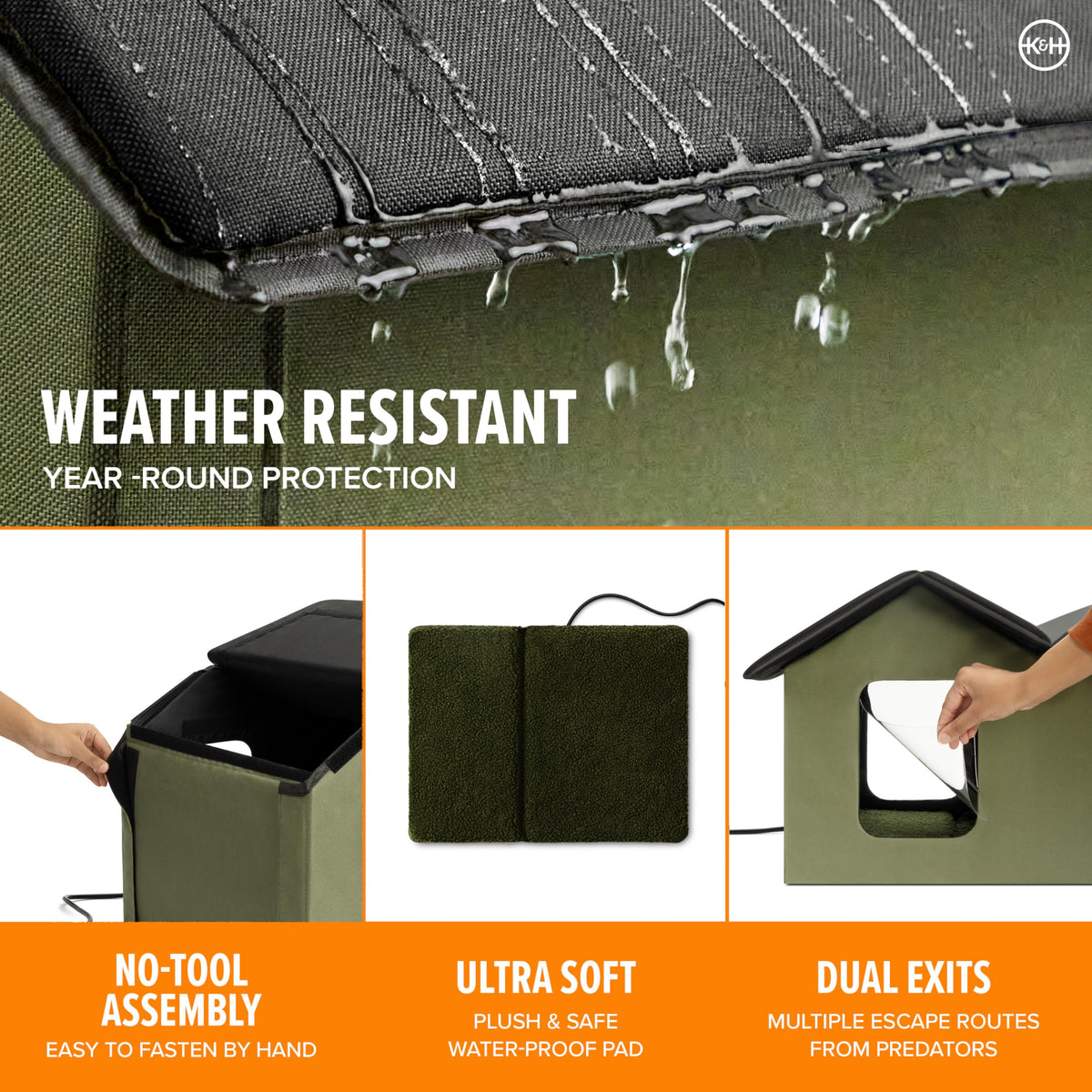 Heated Outdoor Cat House M7585