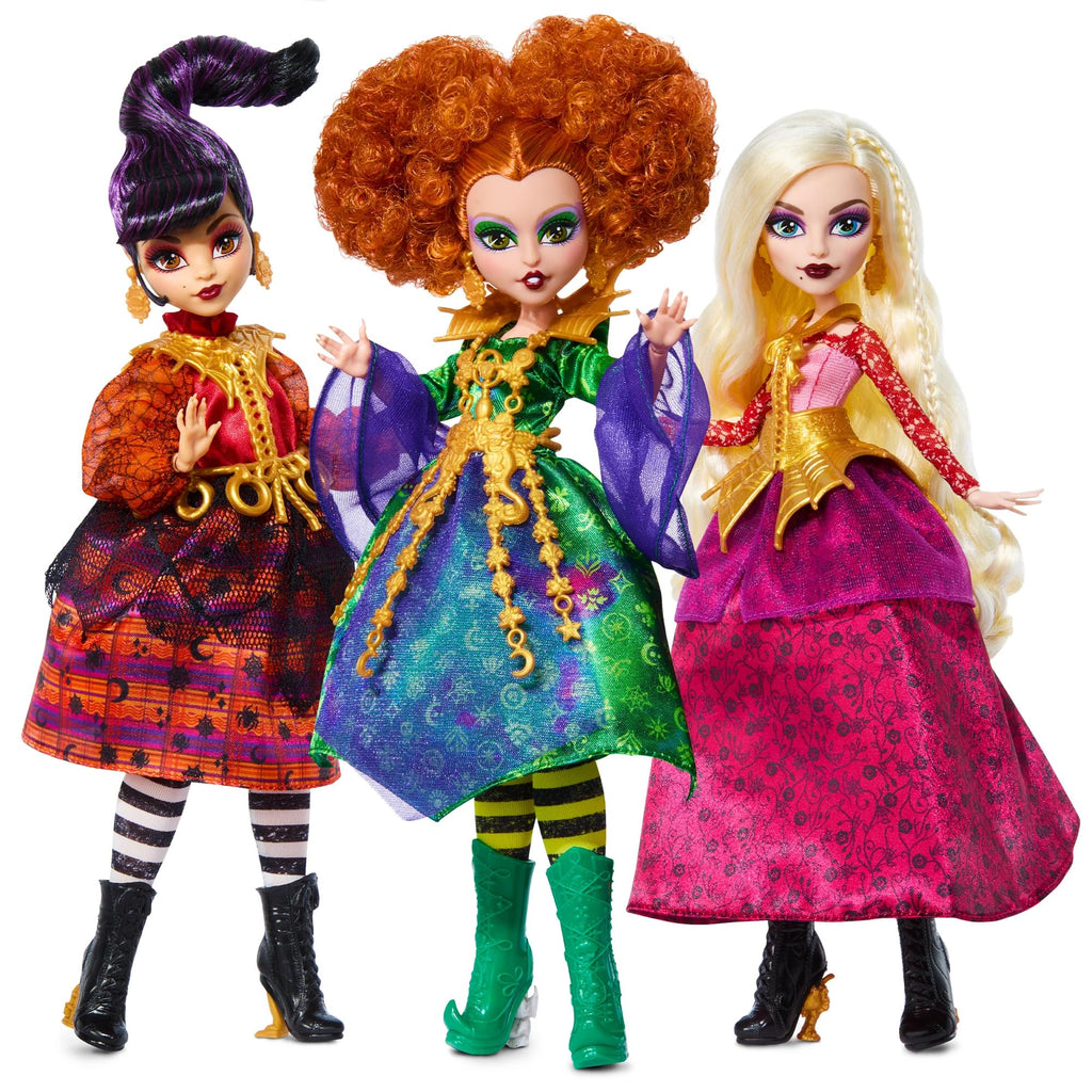 Dolls Set with Articulated Figures, Witchy Dresses, and Accessories N698