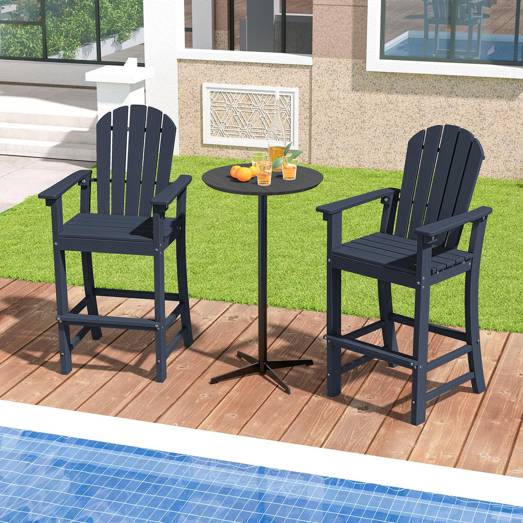 Navy Blue HDPE Resin Adirondack Chair C6674