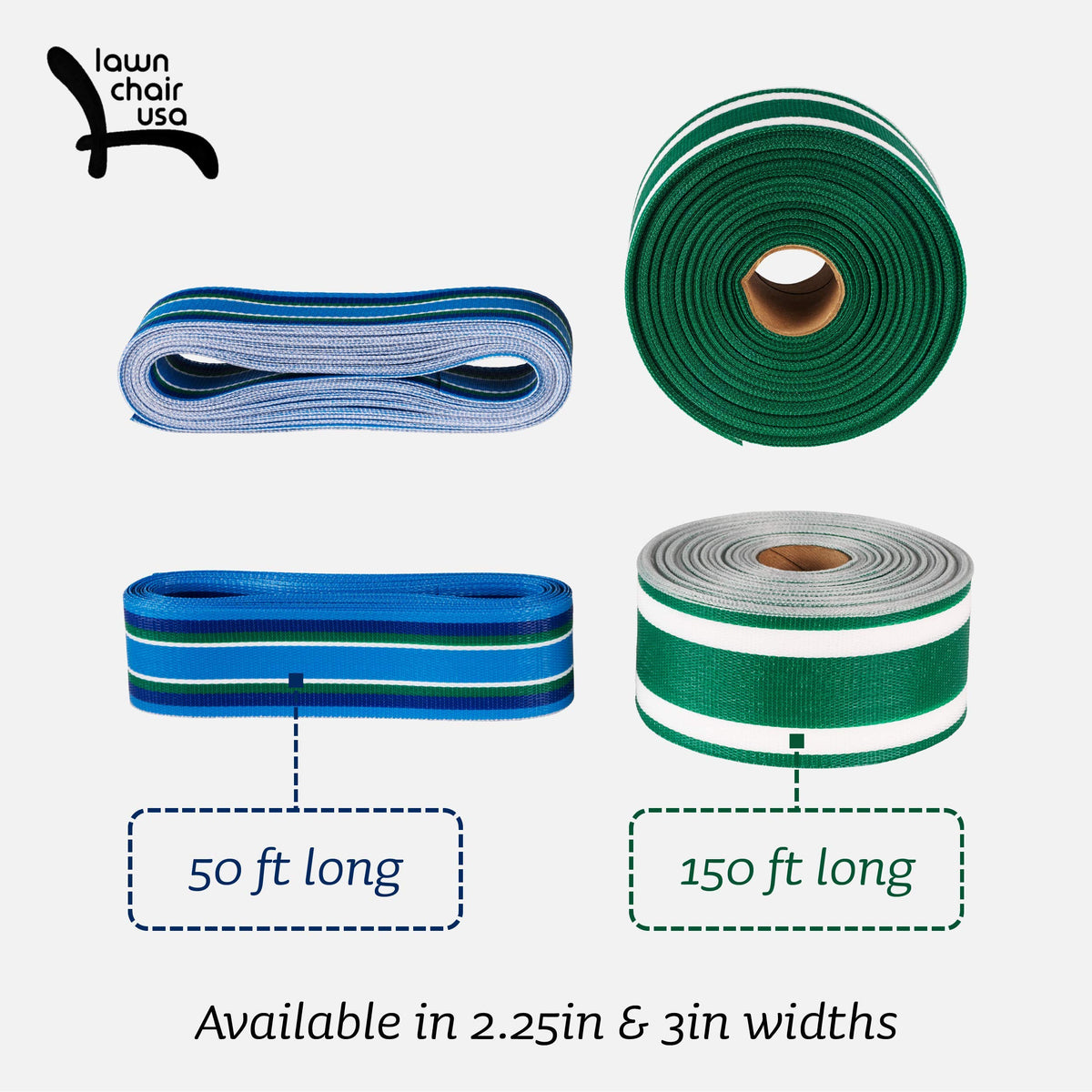 Replacement Lawn Chair Webbing, UV-Resistant Polypropylene U77134